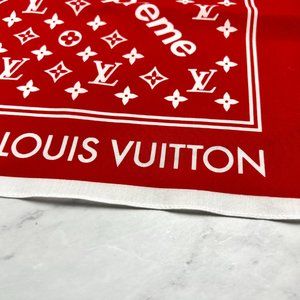 MRBLD on X: Travis wearing the Supreme/Louis Vuitton Monogram Scarf   / X